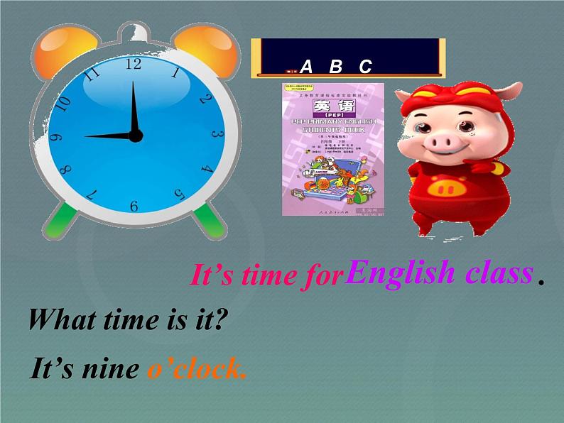 四年级下册英语课件-Unit2 What time is it Part A ｜ 人教（PEP)(2014秋）07