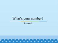 小学英语人教精通版四年级上册Unit 2  What's your number?Lesson 9图文免费课件ppt