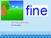 四年级上册英语课件－Unit4 How’s the weather today？(Lesson21) ｜人教精通版.