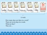 四年級下冊英語課件－Unit4 There are seven days in a week.（Lesson22) ｜人教精通版.
