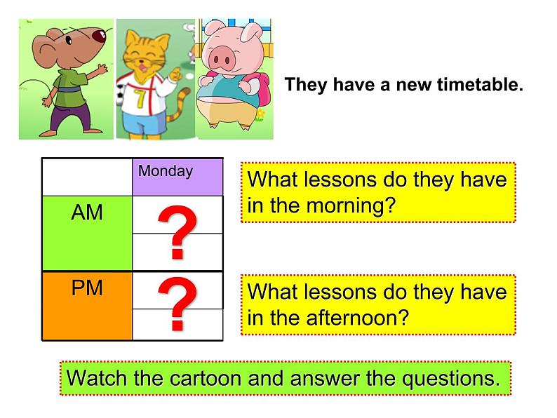 江苏省译林英语4B unit1 Cartoon&Check 课件08