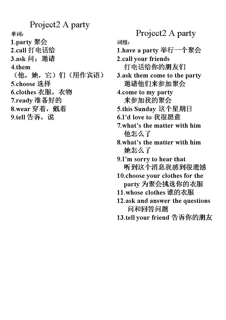 译林英语四年级下册4BProject2 A party01