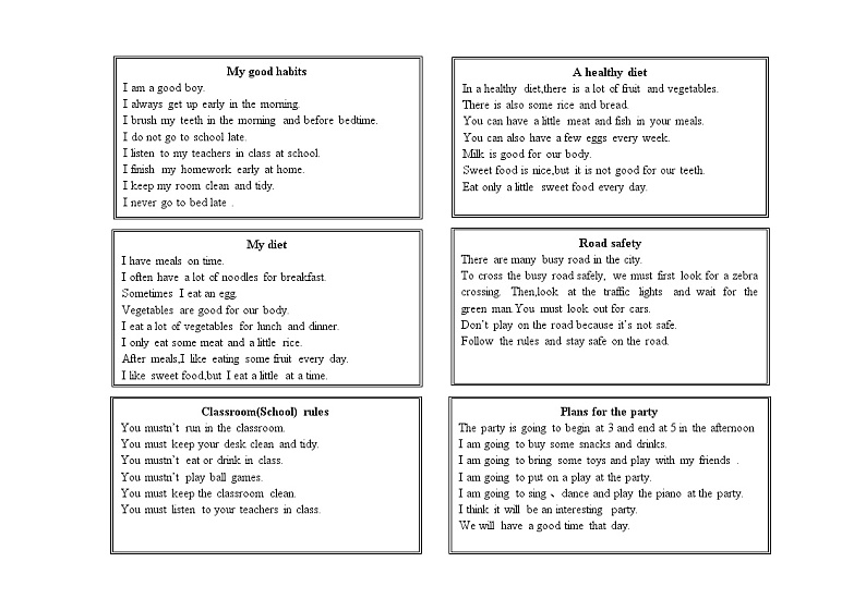 译林英语六下_作文话题汇总_范文第1页