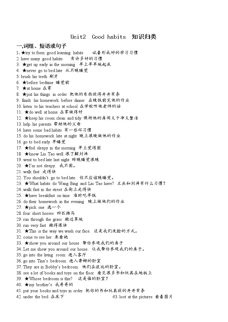 译林英语六下全册知识点梳理(重点词汇、句型、语法知识整理)03