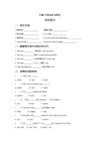 新版-牛津译林版六年级下册Unit 4 Road safety同步训练题