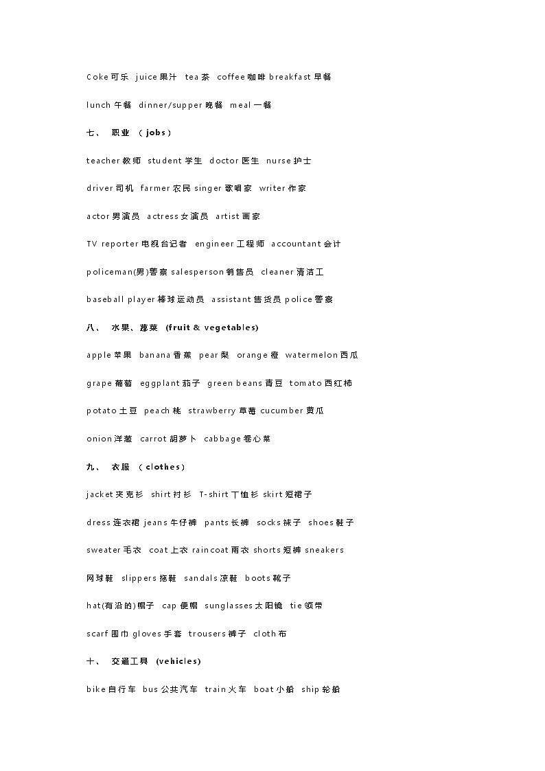 译林英语6B单词分类汇总第3页