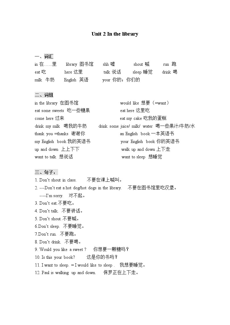 译林英语三年级下册3B Unit 2 （知识点）01