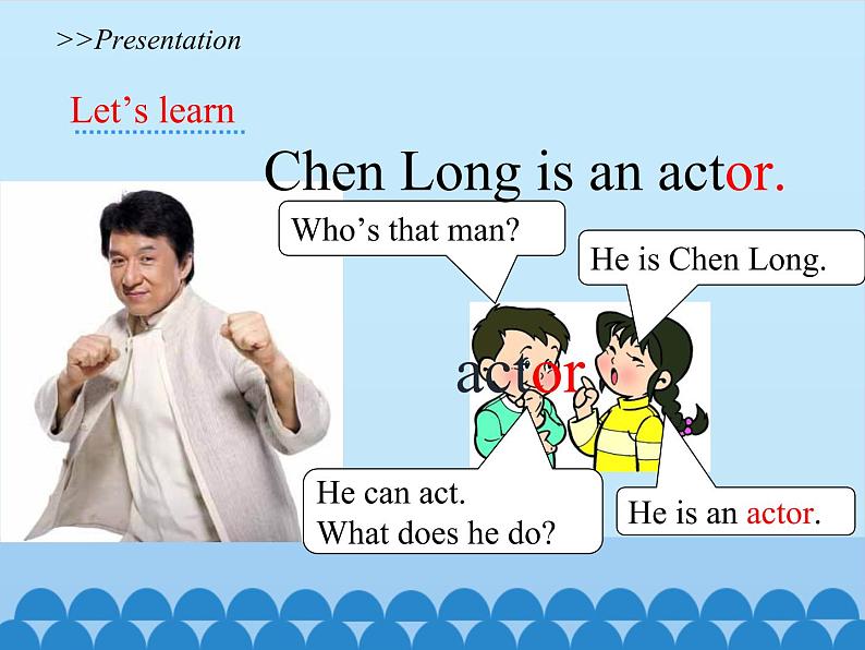 六年级下册英语课件-Unit 3 Who’s That Man？Period 1  陕旅版（三起）08