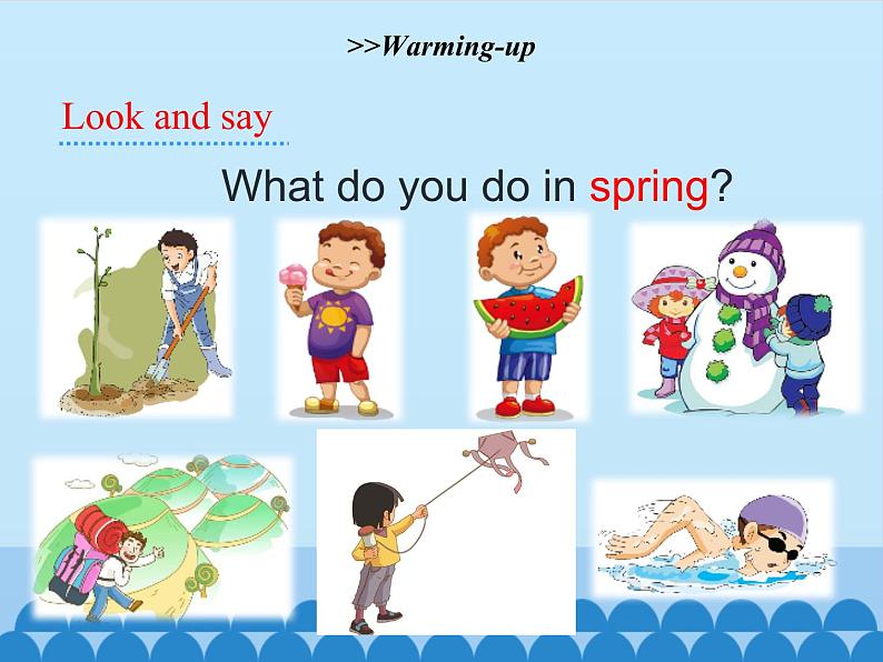 五年级下册英语课件-Unit 2 Spring Is Coming!   Period 3   陕旅版（三起）04