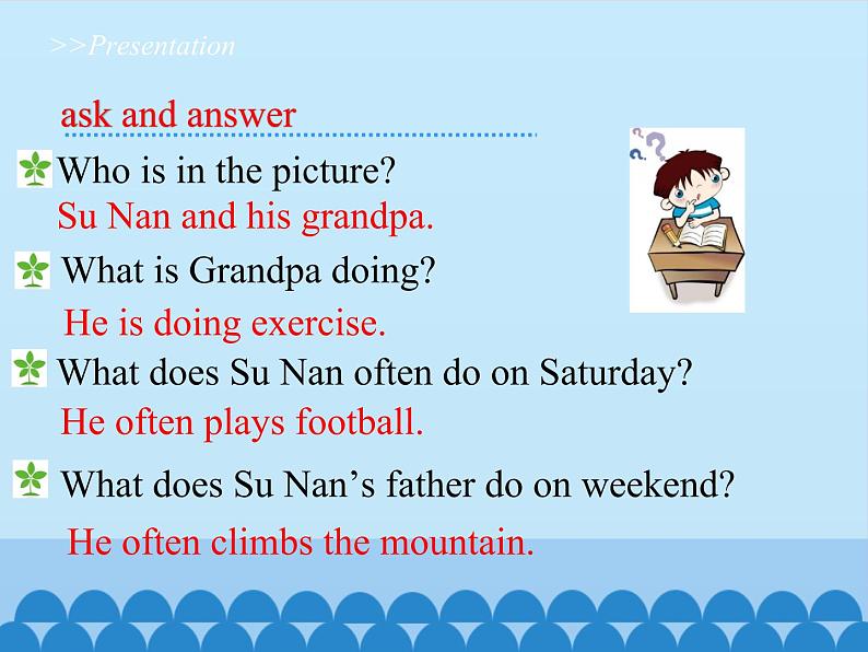 四年级下册英语课件-Unit 4 What Do You Do on Saturday？ Period 2  陕旅版（三起）07