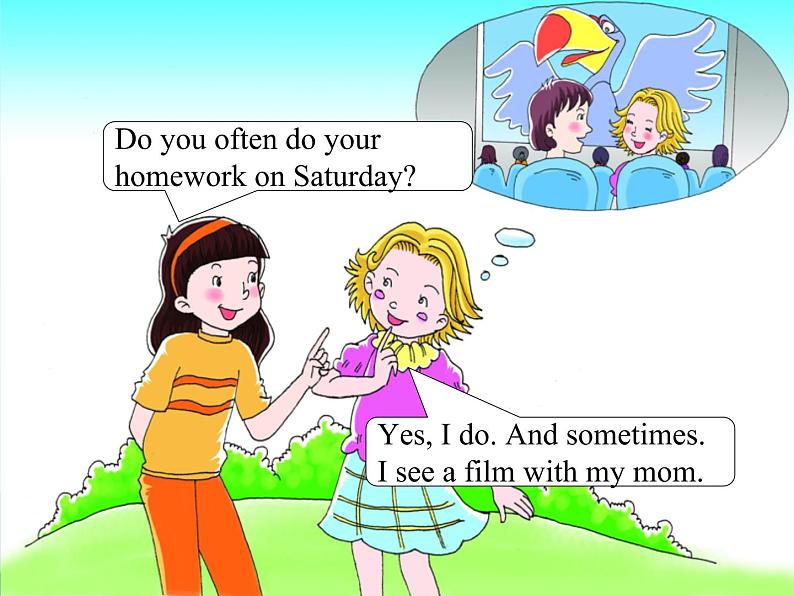 四年级下册英语课件-Unit 4 What Do You Do on Saturday？ Period 3  陕旅版（三起）06