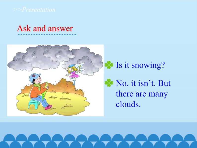 四年级下册英语课件-Unit 3 Is It Snowing？  Period 2  陕旅版（三起）06