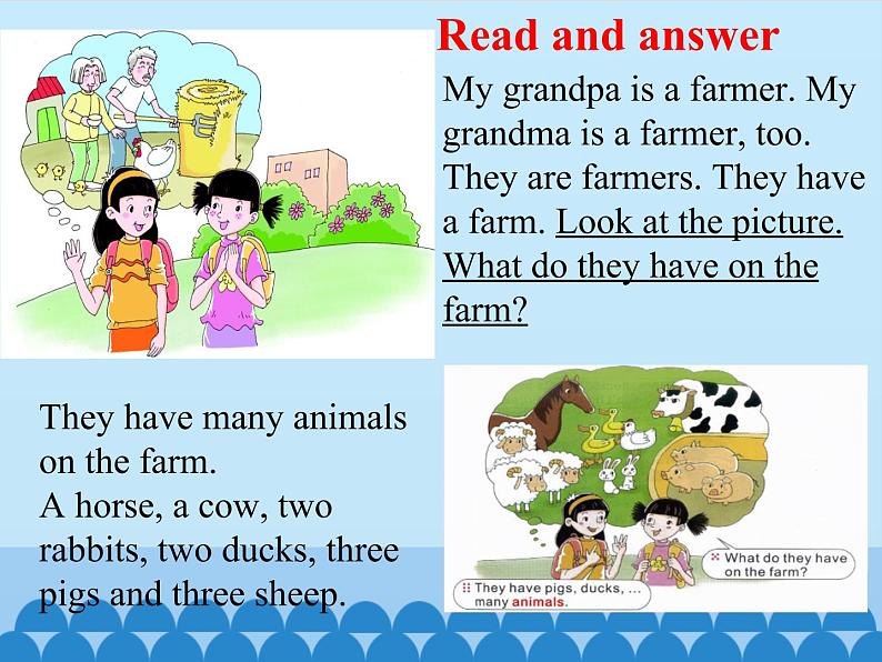 四年级上册英语课件-Unit 2 What Do They Have on the Farm？  Period 2  陕旅版（三起）04