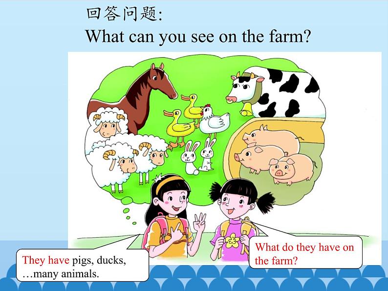 四年级上册英语课件-Unit 2 What Do They Have on the Farm？  Period 2  陕旅版（三起）06