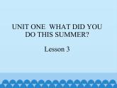 六年级上册英语课件－UNIT ONE WHAT DID YOU DO THIS SUMMER ？ Lesson 3 北京课改版