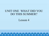 六年级上册英语课件－UNIT ONE WHAT DID YOU DO THIS SUMMER ？ Lesson 4 北京课改版