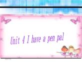 Unit 4  I have a pen pal Part A Let's learn-Do a survey课件
