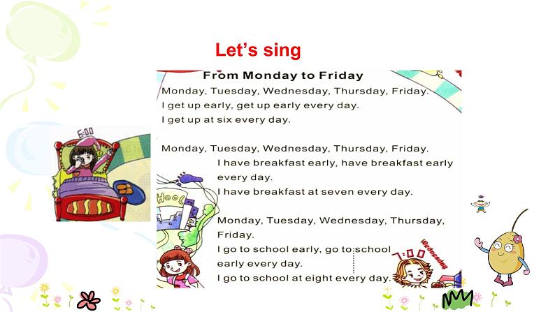 Unit 7  It’s Tuesday 第四课时 课件06