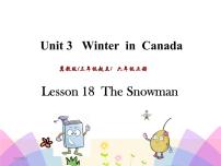 英语六年级上册Lesson 18 The Snowman完美版ppt课件