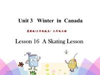 小学英语冀教版 (三年级起点)六年级上册Lesson 16 A Skating Lesson获奖ppt课件