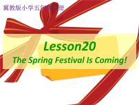 冀教版 (三年级起点)五年级上册Unit 4 Jenny and Danny Come to ChinaLesson 20 The Spring Festival Is Coming!课文内容ppt课