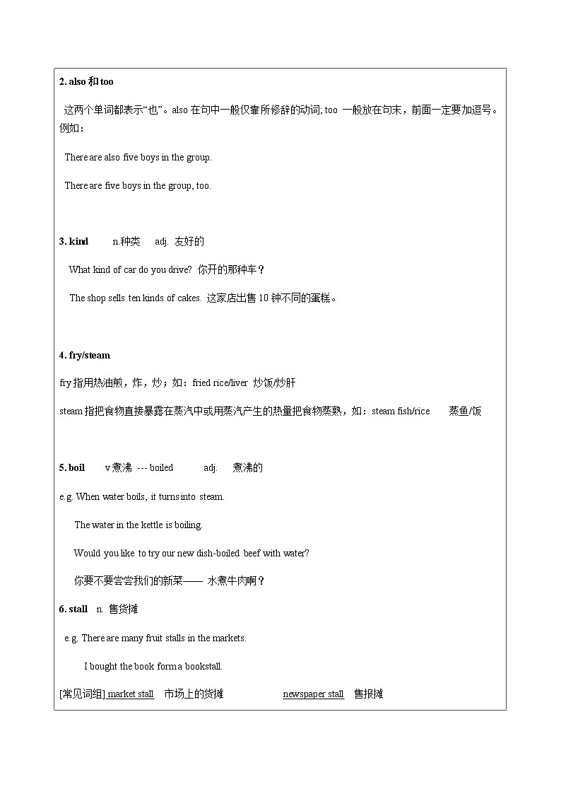 牛津上海版六年级上册英语 Unit 8 The food we eat 教案03