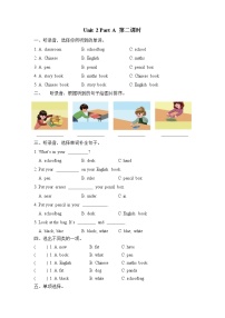 人教版 (PEP)四年级上册Unit 2 My schoolbag Part A精品第二课时课时练习