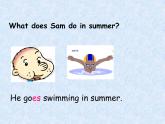二年級上冊英語課件- Module 9 Unit 2 What does he do in summer？ 外研社（一起）