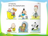二年級下冊英語課件- Module 2 Unit 1 She's listening to the   radio. 外研社（一起）