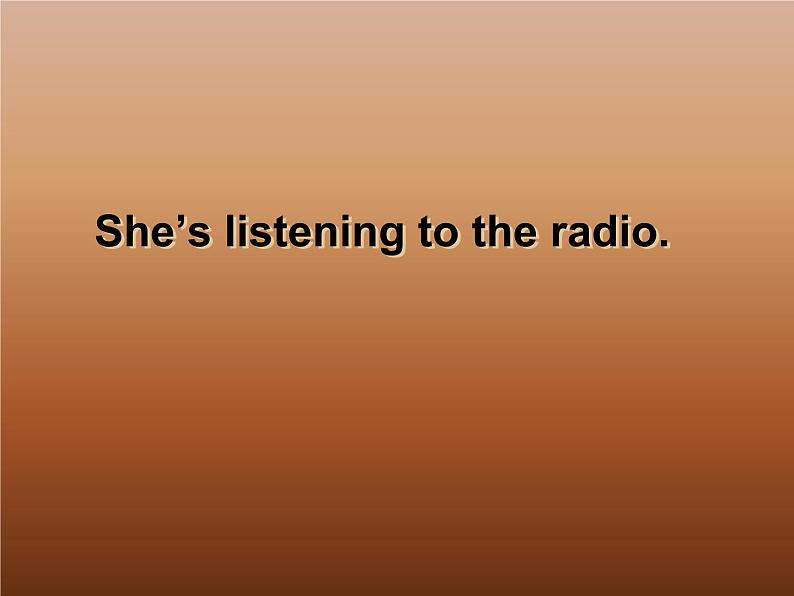 二年级下册英语课件- Module 2 Unit 1 She 's listening to the radio.   外研社（一起）第1页