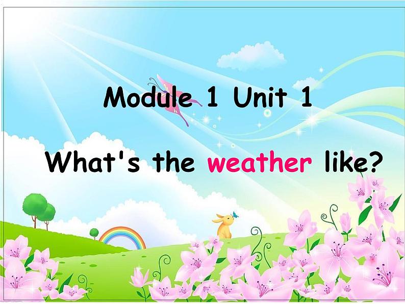 二年级下册英语课件- Module 1 Unit 1 What’s the weather like？ 外研社（一起）01