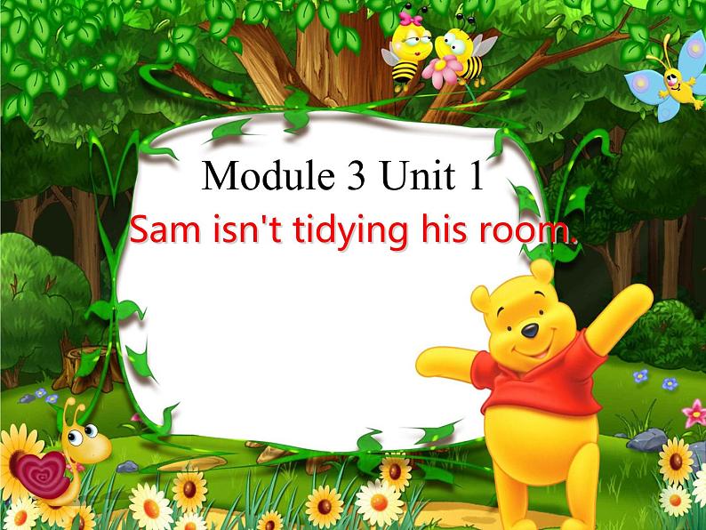 二年级下册英语课件- Module 3 Unit 1 Sam isn’t tidying his room.  外研社（一起）01