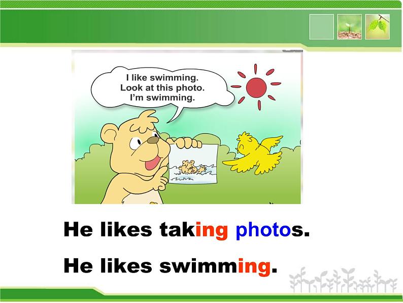 二年级下册英语课件- Module 2 Unit 1 She's listening to the radio.  外研社（一起）03