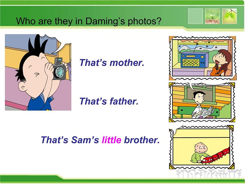 二年级下册英语课件- Module 2 Unit 1 She's listening to the radio.  外研社（一起）04