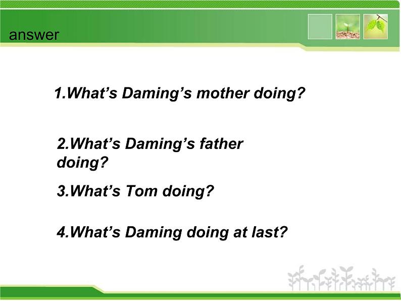 二年级下册英语课件- Module 2 Unit 1 She's listening to the radio.  外研社（一起）06