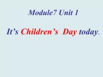 外研版 (一年级起点)Unit 1 It’s Children’s Day today.课文内容ppt课件