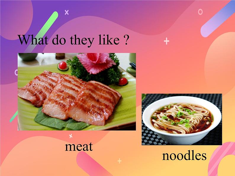 二年级上册英语课件- Module 2 Unit 1 I don’t like  meat. 外研社（一起）02