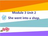 四年级下册英语课件- Module 3 Unit 2 She went into a shop.   外研社（一起）