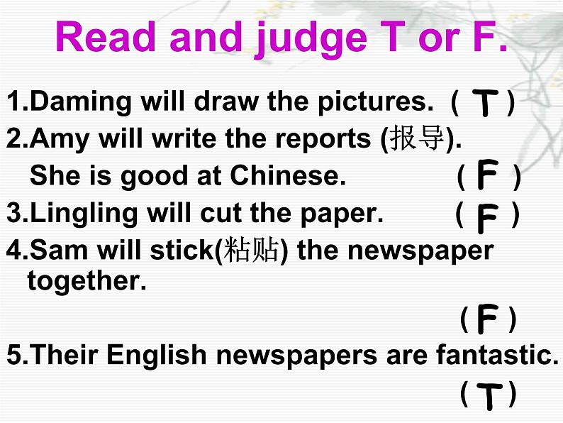 四年级下册英语课件- Module6 Unit 1 I’ll draw the pictures. 外研社（一起）第4页