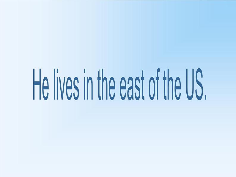 四年级下册英语课件- Module8 Unit 1 He lives in the east of the US.   外研社（一起）01