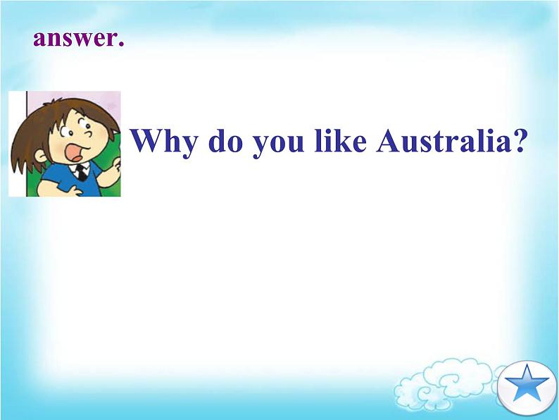 四年级下册英语课件- Module9 Unit 1 Why do you like  Australia？外研社（一起）第5页