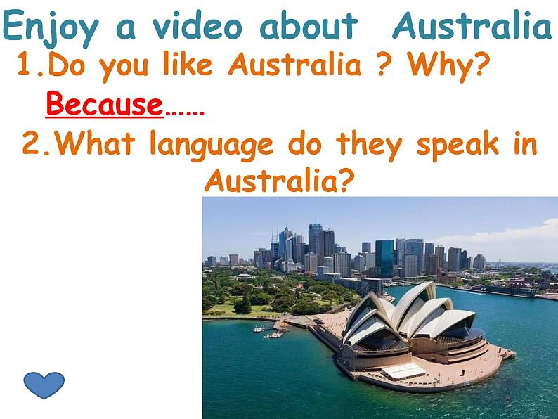 四年级下册英语课件- Module9 Unit 1 Why do you like Australia？ 外研社（一起）04