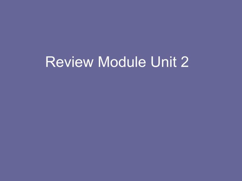 四年级下册英语课件- Review Module Unit 2 外研社（一起）01