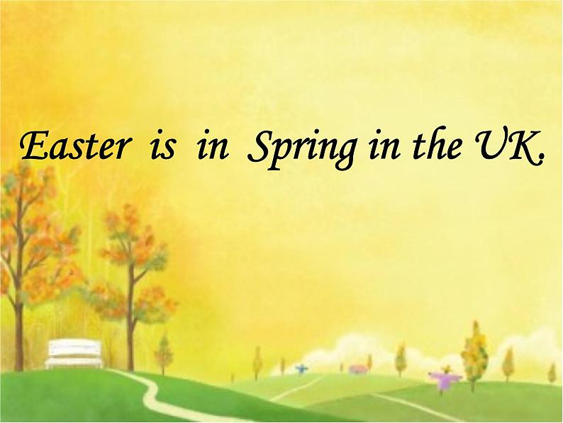 五年级上册英语课件- Module 3 Unit 2 Easter  is  in  Spring in the UK. 外研社（一起）第1页