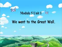 外研版 (一年级起点)四年级上册Module 5Unit 1 We went to the Great Wall.图片课件ppt