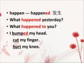 四年级上册英语课件- Module9 Unit1 What happened to your head？  外研社（一起）