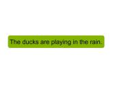 三年級(jí)上冊(cè)英語(yǔ)課件- Module 3 Unit 2 The ducks are playing in the rain.  外研社（一起）