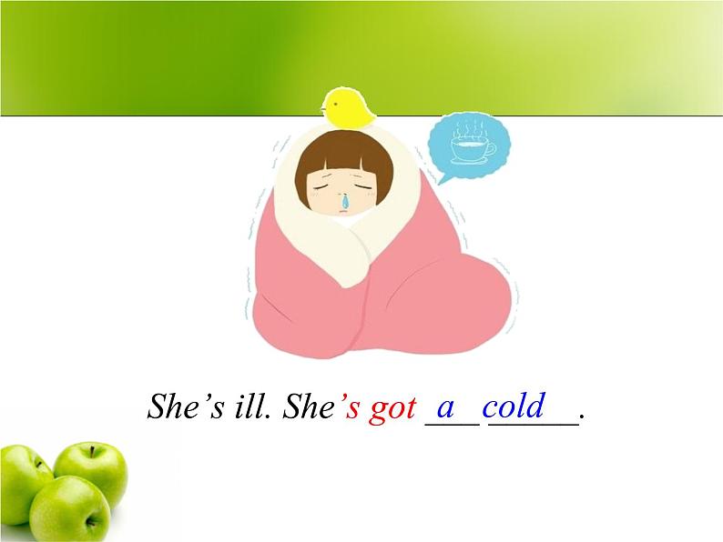 三年级上册英语课件- Module 7 Unit 2 She’s got a cold.  外研社（一起）07