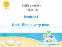 英语三年级下册Unit 1 She’s very nice.背景图ppt课件