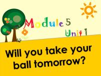 小学外研版 (一年级起点)Unit 1 Will you take your ball tomorrow?背景图ppt课件